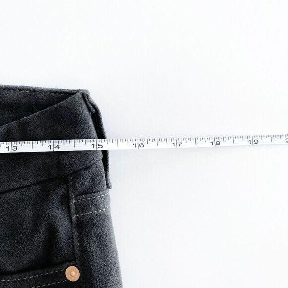 7 For All Mankind Womens Dark Wash Stretchable Skinny Jeans Olive Green Size 28 - Picture 8 of 10